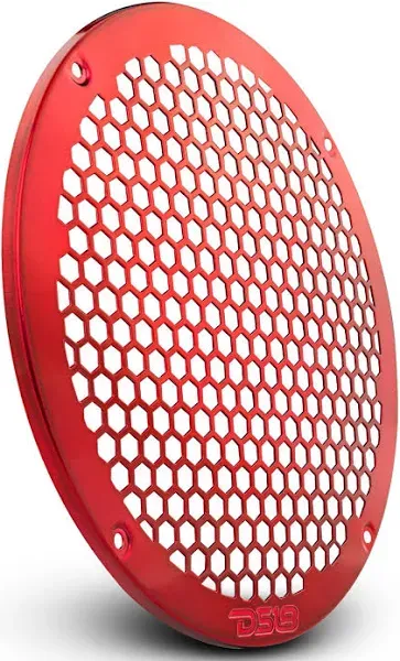 DS18 PRO-GRILL8MS PRO 8" Slim Metal Shallow Speaker Grill - 8" Universal Shallow Speaker Grill - Cover Steel Metal Mesh - Red - Single