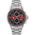 Citizen Men's Thin Red Line Watch Chronograph 200M WR Eco Drive CA0299-57E