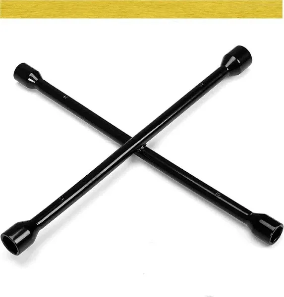 Torin TRX31101-20F Professional 20" Universal Heavy Duty 4-Way Cross Lug Wrench, Black