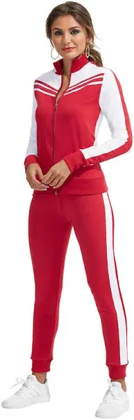 VEVO ACTIVE Women's Contrast Colorblock Track Set