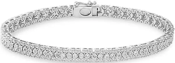 EFFY Sterling Silver Diamond Tennis Bracelet