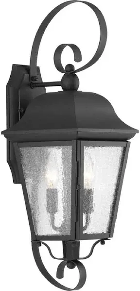 Kiawah 2-Light Wall Lantern in Black