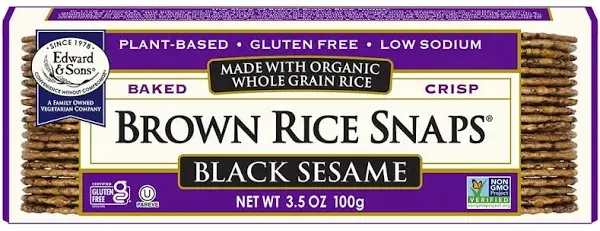 Edward Sons Brown Rice Snaps Black Sesame