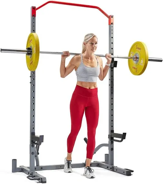 Weightlifting Squat Stand Rack Power Cage with Pull-Up Bar Weight Storage 800 lb