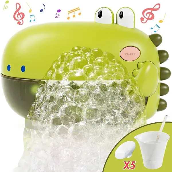 Lehoo Castle Baby Bath Toys Automatic Bath Bubble Machine Dinosaur Bathtub Bubble Maker