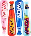 Bedwina Pow Inflatable Baseball Bats - Pack of 12 Oversized 20 inch Inflatable T