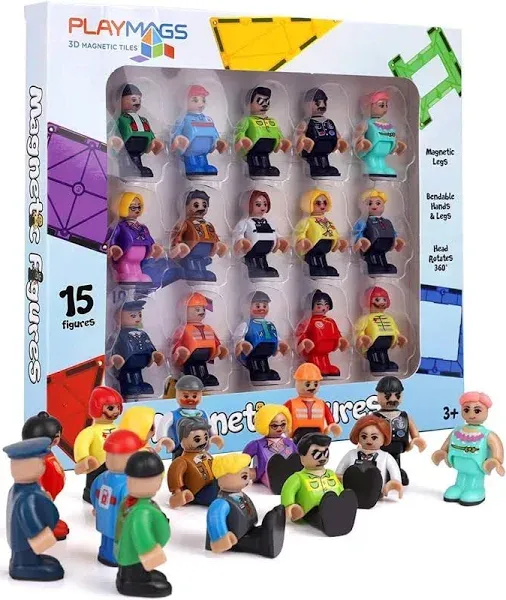 Playmags Magnetic Figures Community Figures Set of 15 Pieces