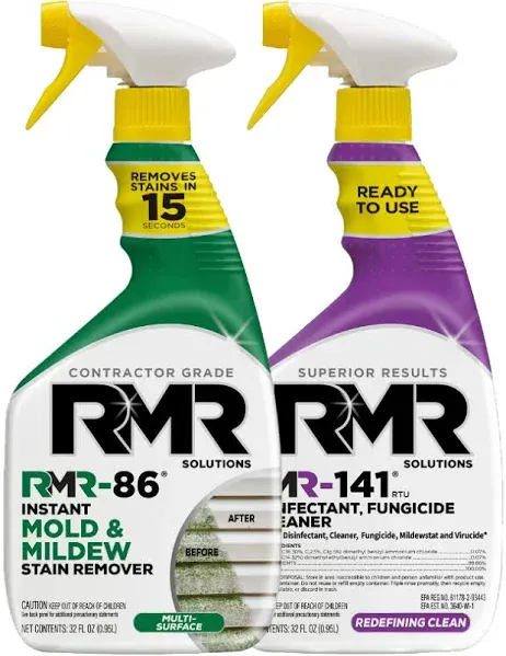 RMR-86 Instant Mold Stain Remover and RMR-141 RTU Disinfectant Cleaner DIY Mold Remover Bundle