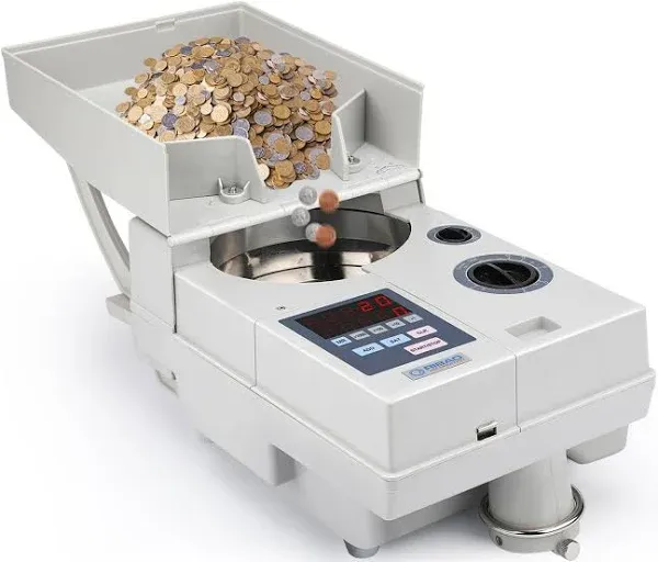 CS-10S High Speed Portable Coin Counter and Sorter, 1800 Coins per Minute