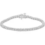 1/2 Cttw Sterling Silver Diamond Tennis Bracelet for Women