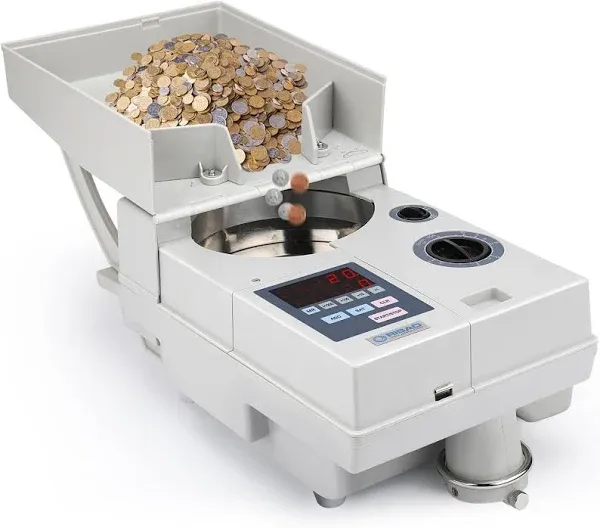 Ribao CS-10S High Speed Portable Coin Counter and Sorter, 1800 Coins per Minute 