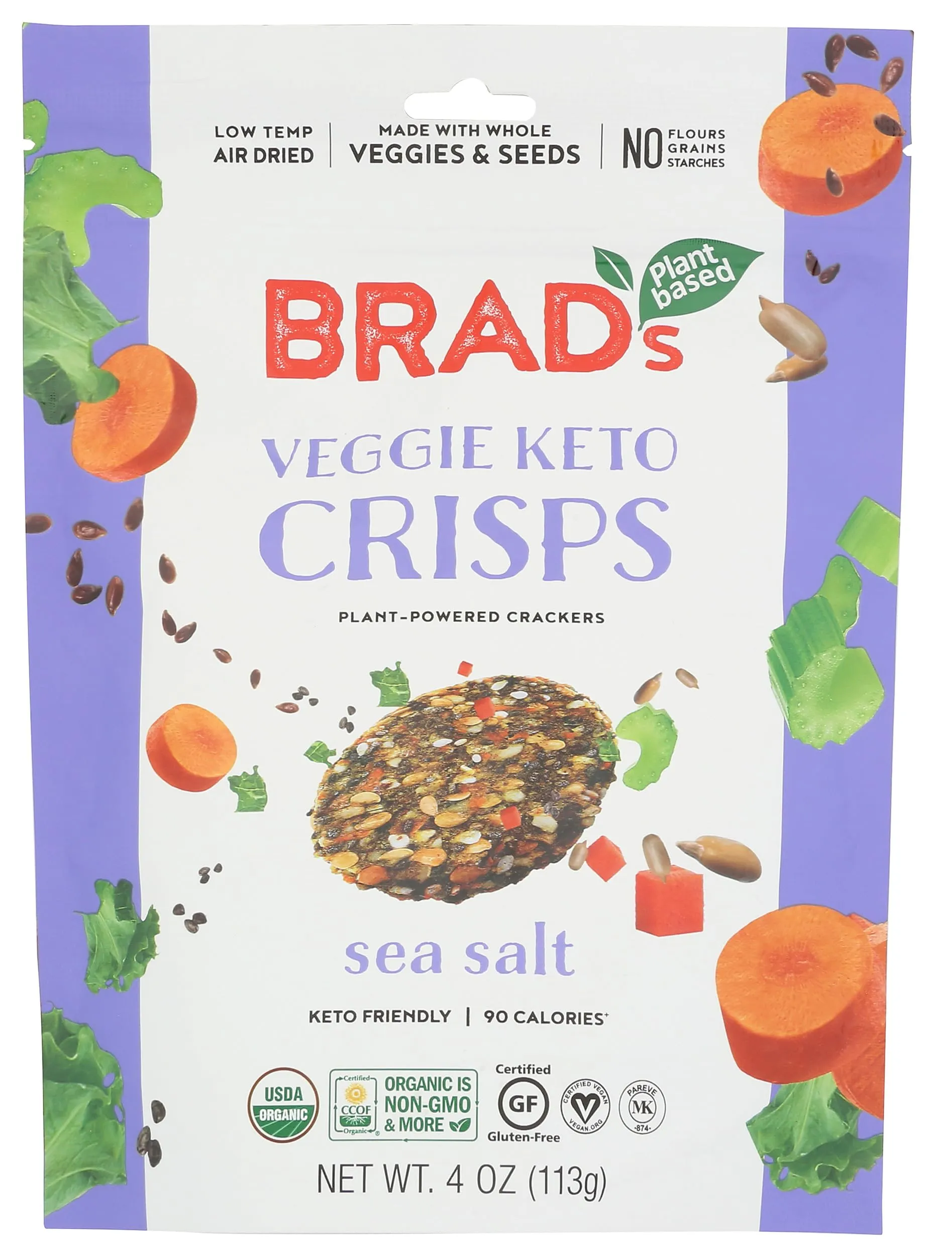 Brad's Plant Based Sea Salt Veggie Keto Crisps