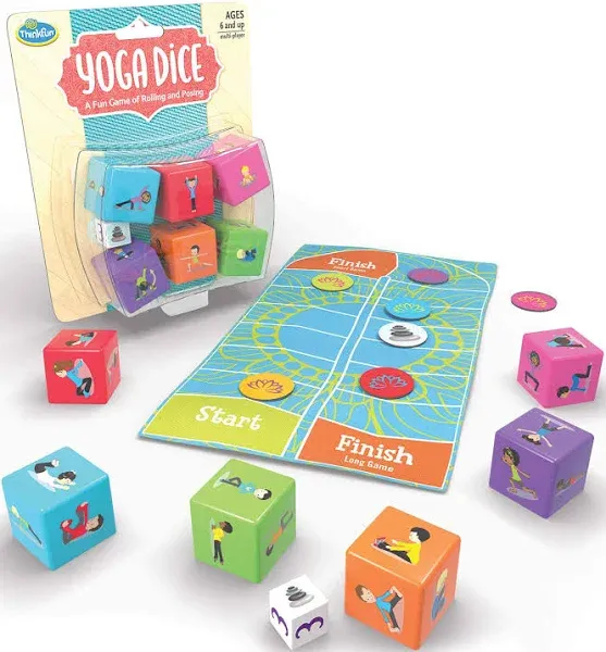 ThinkFun Yoga Dice Game Ages 6 and Up A Fun Game of Rolling and Posing NEW