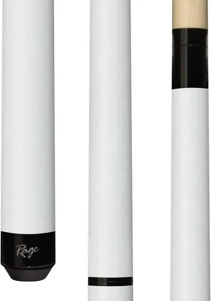 Rage Heavy Hitter 25 oz White Jump/Break Pool Cue - Billiards Stick High Impact