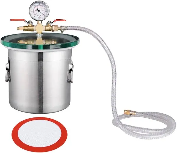 Yescom 2 Gallon Stainless Steel Vacuum Chamber Kit