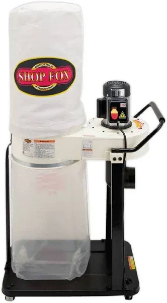 SHOP FOX Portable W1727 1 HP Dust Collector and Accessories