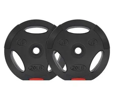 Signature Fitness Standard 15 Pound Coded Olympic Weight Plate (Set of 2)