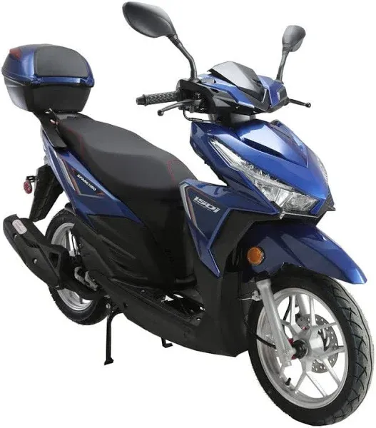 HHH Vitacci SPARK 150 Gas Scooter GY6 engine and Fully Automatic CVT transmssion 150cc Scooter 4 Stroke Street Bike 150cc Moped 14 inch tires adult bike( BLUE )