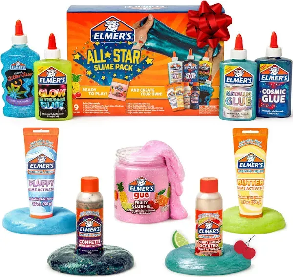 Ultimate Slime Experience: Elmer&#039;s 9-Piece Kit with Glow and Scented Options