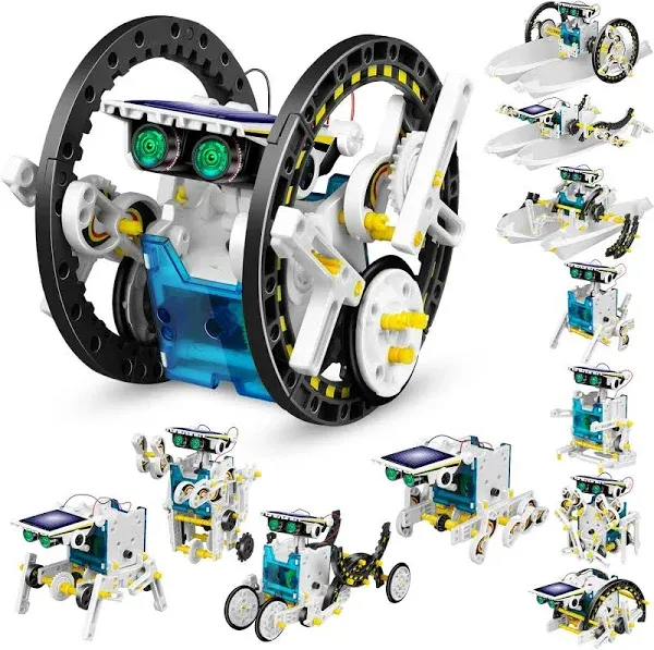 Kids STEM Building Solar Power Robot Educational Toy 13-in-1 Science Kit NEW