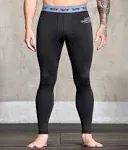 Elite Sports Men’s BJJ Spats Leggings Tights, Best Jiu Jitsu MMA No Gi Spat Compression Pants for Men (Black, XX-Large)