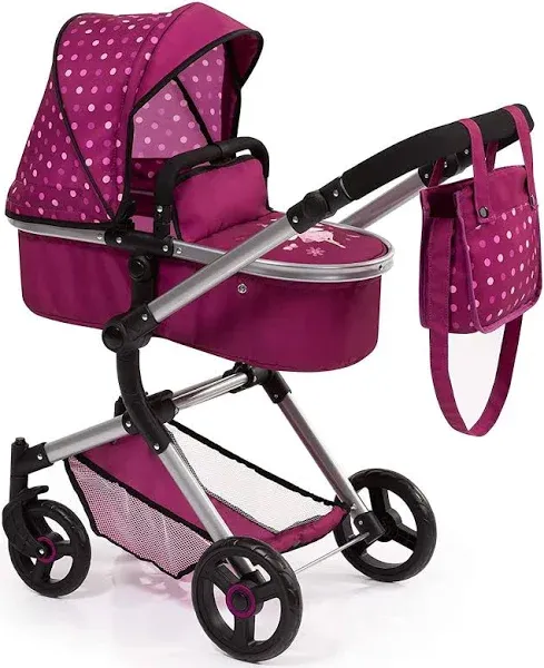 Bayer Design City Baby Doll Pram,Dark Pink