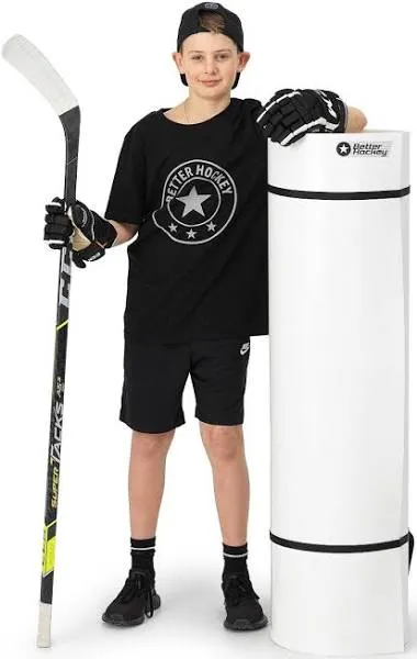 Better Hockey Portable Roll-Up Shooting Pad - Feels Like Real Ice, for Passing Stickhandling and One Timers, Large 4 Foot x 8.5 Foot Size