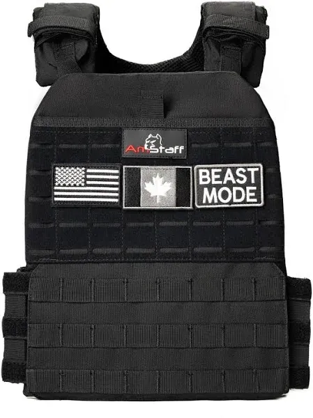 Amstaff Tactical Weighted Vest - Adjustable Weight Vests - Versatile Wearable Vest for Fitness Workouts, Strength and Endurance Training, Running