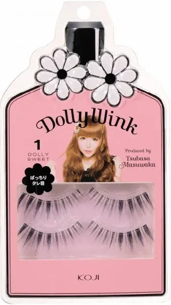 Kosey Honpo Dolly Wink Eyelash No 1 Dolly Sweet False eyelashes Eye Makeup Usin