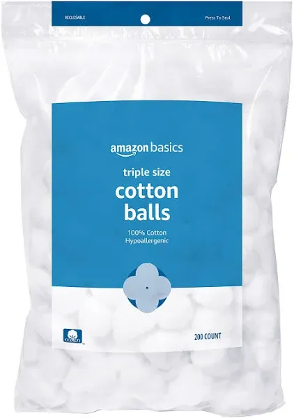 Cotton Balls, 200 Count (Previously Solimo)