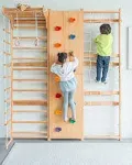 Walnut - 9-in-1 Swedish Ladder Wall Gym and Climber