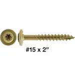 #15 x 2 Construction Lag Screw Exterior Coated Torx/Star Drive Heavy Duty Str...