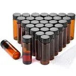 BKMAMLAB 30ml Amber Small Glass Vials 30pcs with Screw Caps(30pcs)