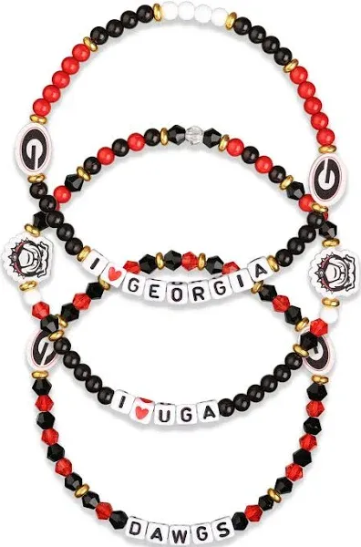 Georgia Bulldogs NCAA 3 Pack Friendship Bracelet