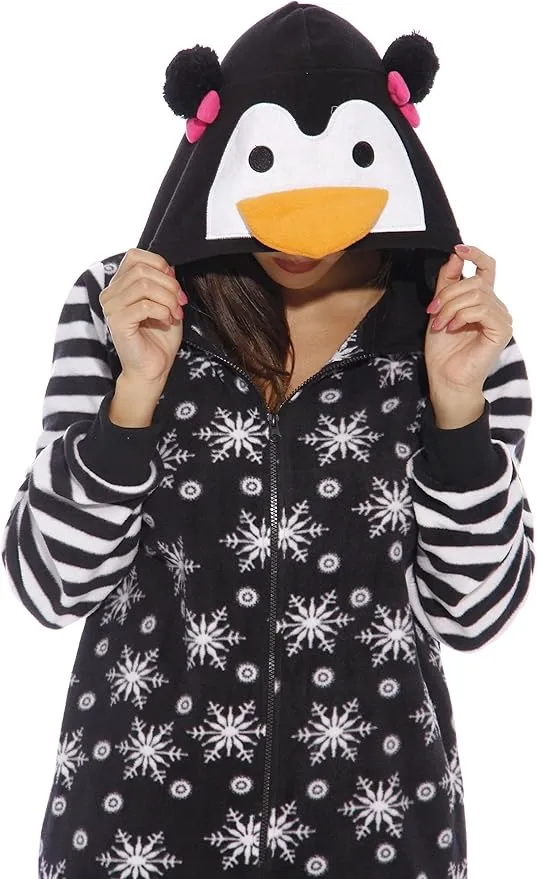 Just Love Holiday Penguin Adult Onesie Pajamas