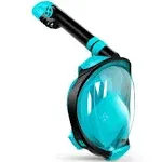 Greatever G2 Full Face Snorkel Mask with Latest Dry Top System,Foldable 180 Degree Panoramic View Snorkeling Mask with Camera Mount,Safe Breathing