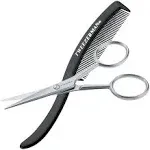 Tweezerman G.E.A.R. Moustache Scissors and Comb Model No. 72031-MG, Black