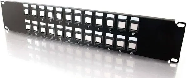 C2G 24-Port Blank Keystone/Multimedia Patch Panel