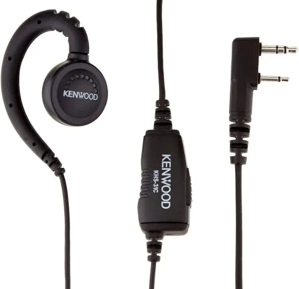 Kenwood KHS-31C C-Ring In-Line Push-To-Talk Headset