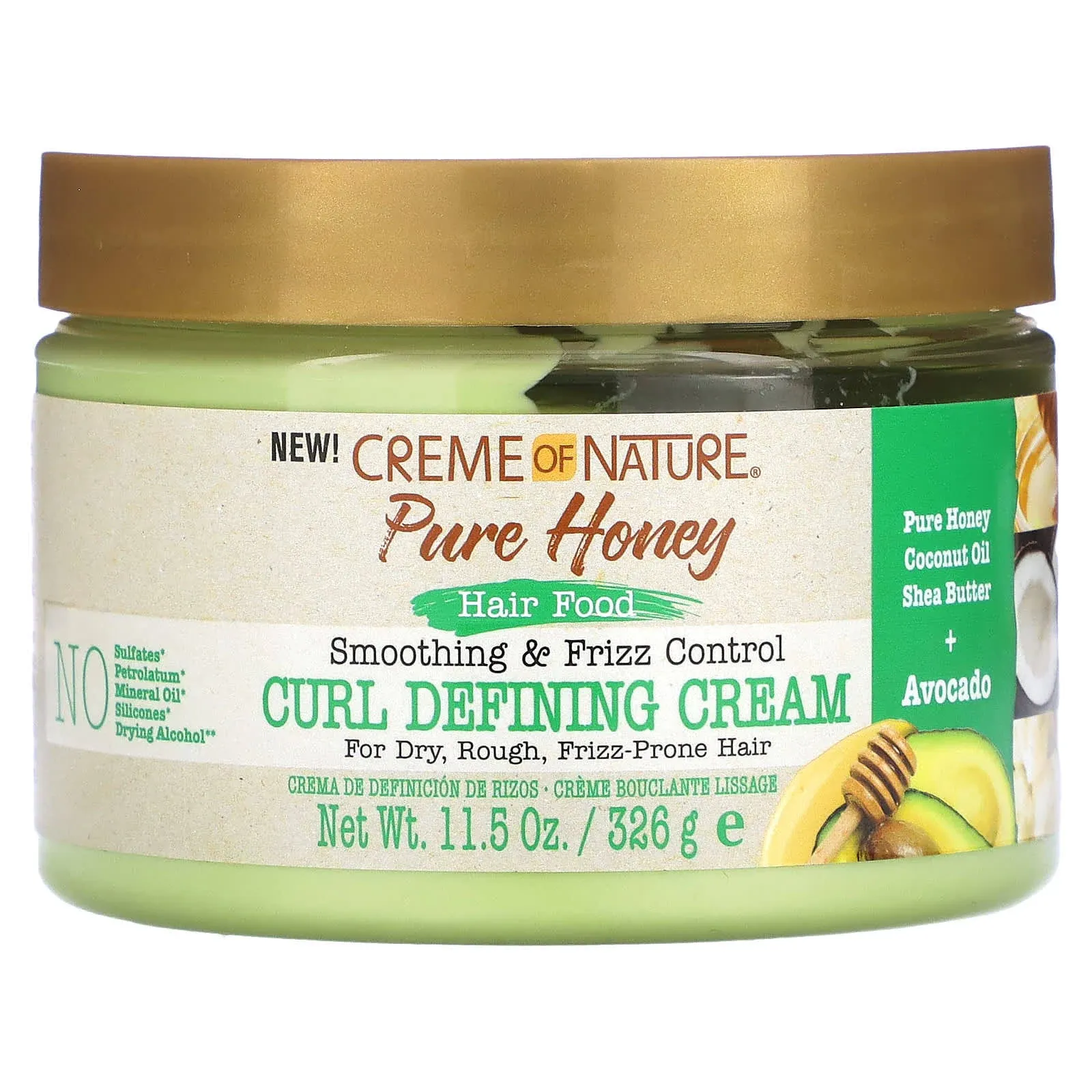 Creme Of Nature - Pure Honey Hair Food Curl Defining Cream - 11.5 Oz