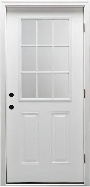 Clear Glass 80'' Paneled Fiberglass Front Entry Doors Verona Home Design Door