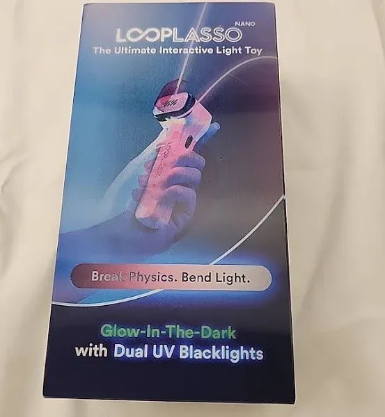 Loop Lasso Nano - The Original Glow-in-the-Dark String Shooter Toy - Built-in UV Blacklight - Safe Interactive Stem Learning Toy - Viral Stocking