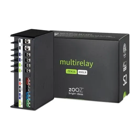 Zooz 500 Series Z-Wave Plus S2 MultiRelay ZEN16 VER. 1.0 with 3 Dry Contact Relays OPEN BOX