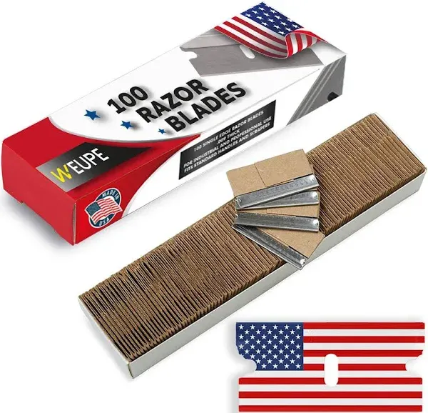 Razor Blades Utility: Single Edge Razor Blades 100 Pack, Razor Blade Scraper ...