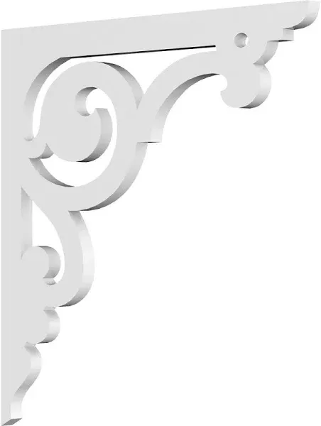 Ekena Millwork Hurley Architectural Grade PVC Bracket BKTP01X