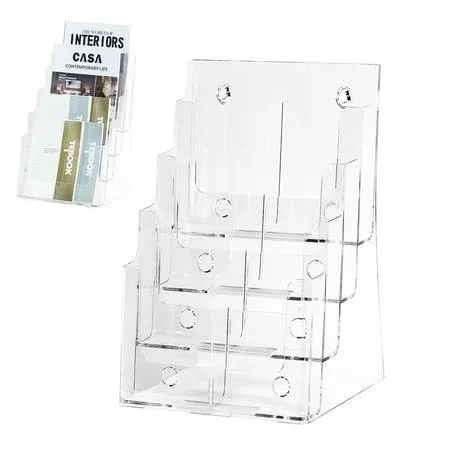 Kffkff 8.5 x 11 inch Acrylic Brochure Rack