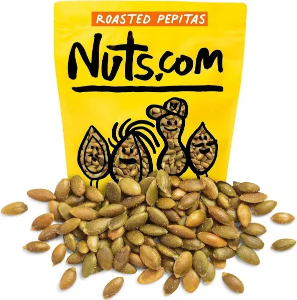 Nuts.com – Roasted Pepitas – 2 Lb Bag, Salted No Shell Pumpkin Seeds, Healthy Snack for Adults & Kids, Rich in Protein, Fiber, Calcium & Potassium – Keto Friendly, Vegan, Gluten-Free & Kosher Pareve