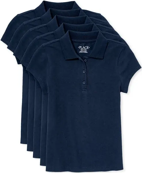 The Children's Place Girls Uniform Short Sleeve Pique Polo