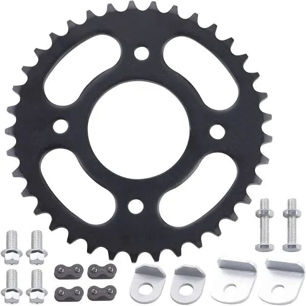 Mwmnun 420 Chain 37tooth 58mm Rear Drive Sprocket Cog Compatible with Taotao Ssr Taotao Coolster Crf50f Apollo Thumpstar Pit Pro Dirt Bike Black