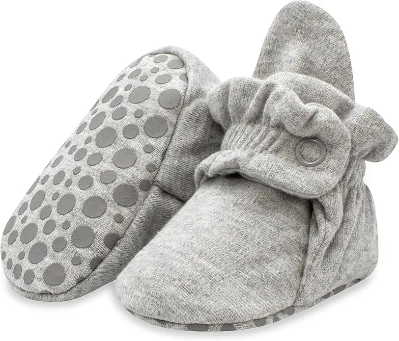 Zutano Unisex Organic Cotton Baby Booties With Gripper Soles